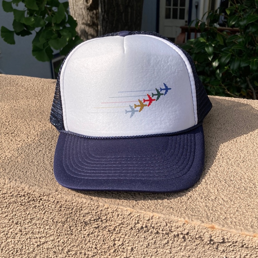 Trucker hat airplanes graphic
